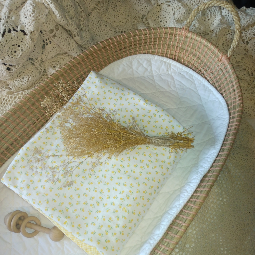 Vintage Yellow Floral Baby Blanket - Picture 5 of 10